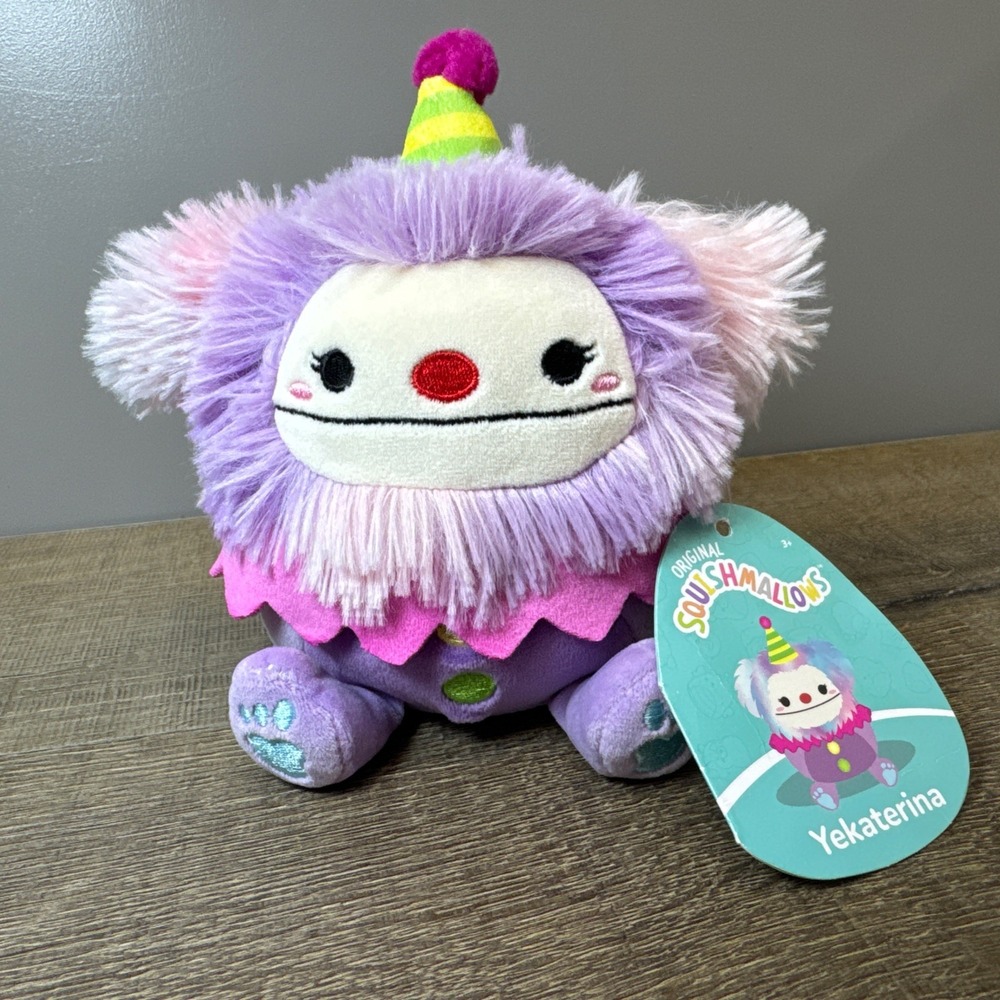Squishmallows Yekaterina the Bigfoot clown 6" Squishmallow BNWT